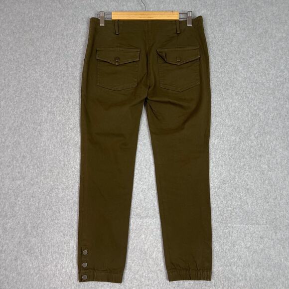 Veronica Beard Army Green Field Mid Rise Cargo Jogger Pant Size 4 - Picture 5 of 13